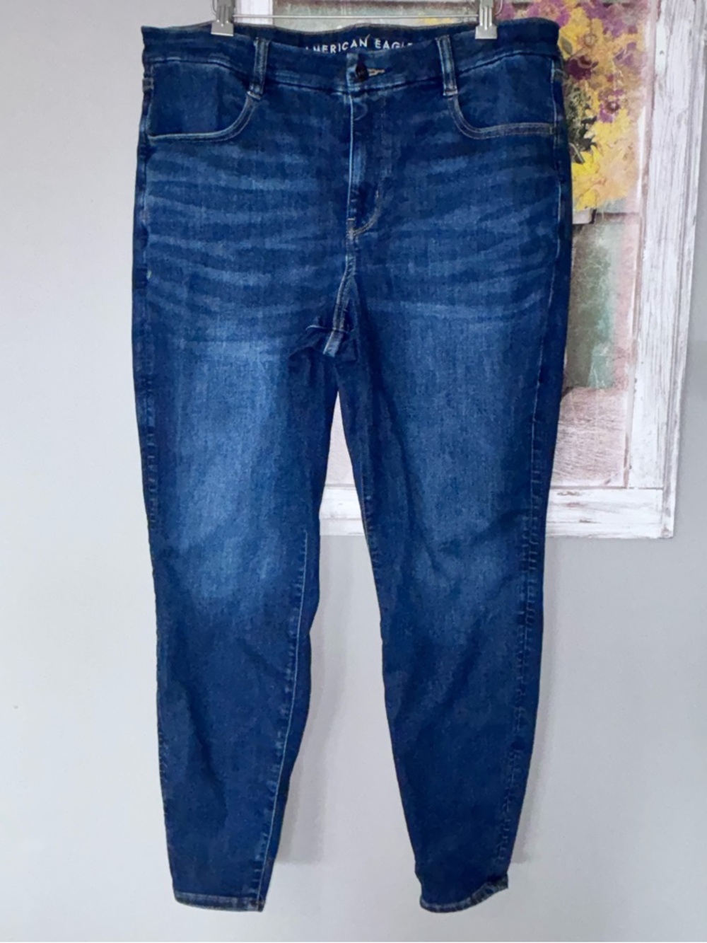 American Eagle Curvey High-Rise Jegging Jeans Next Level Stretch Sz 18 Whisking